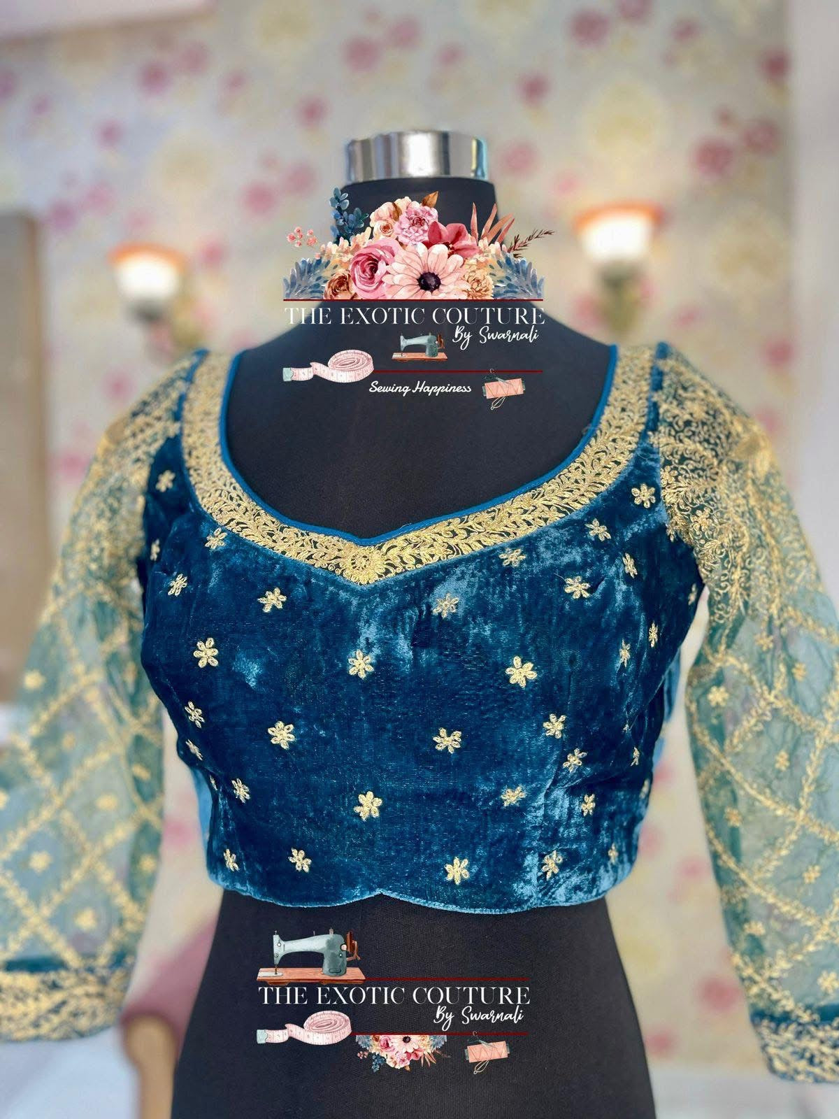 BLUE VELVET JARDOUSI SWARNA COLLECTION