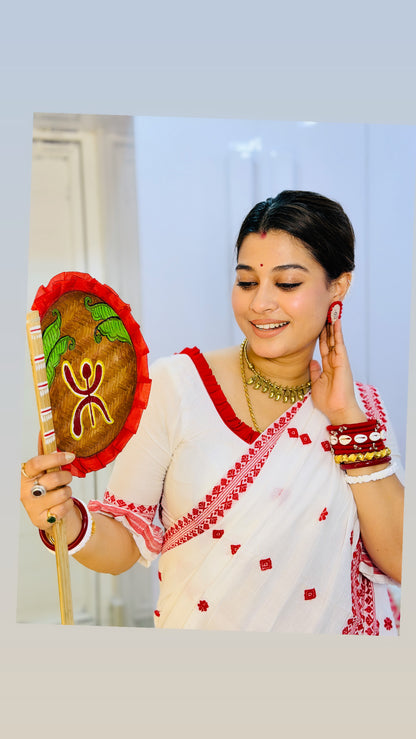 Traditional Assamese Mekhla Saree – Elegant Handwoven Ethnic Wear