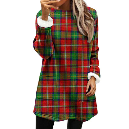 Snowman Digital Printing Casual Wide-sleeved Velvet Loose Sweater