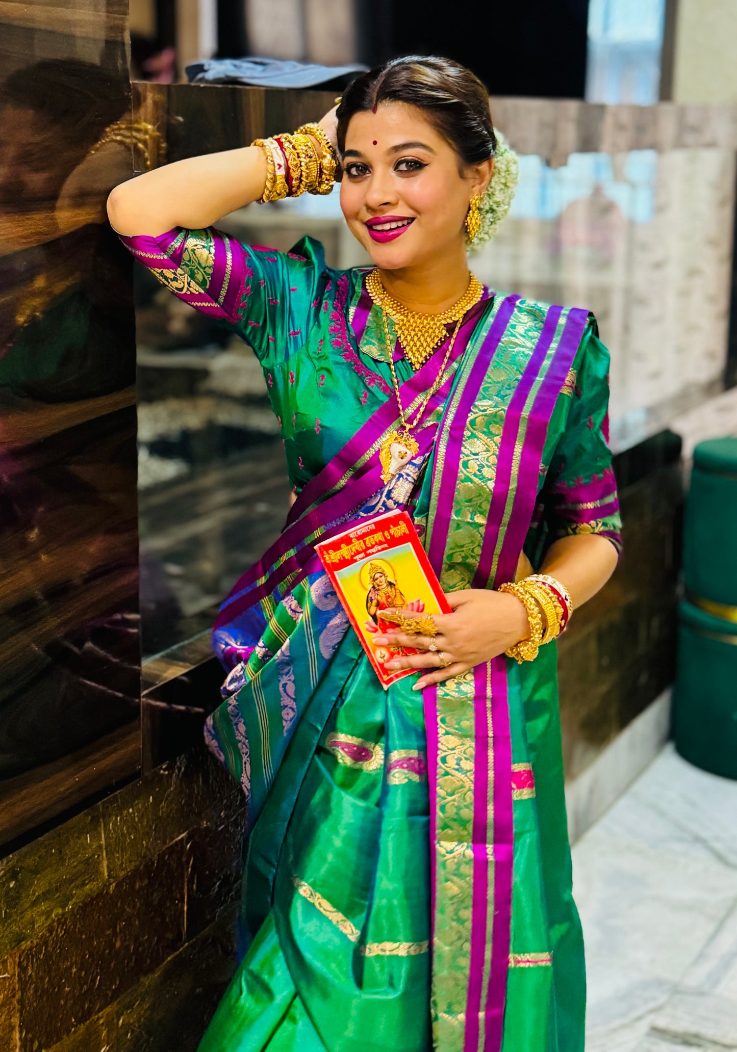 Garima – The Grace of Garad Silk” Bengal Heritage Garad Saree in Silk Elegance With Designer Blouse