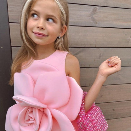 Girls' Three-dimensional Flower Catwalk Show Performance Dress