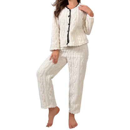 Cardigan Long Sleeve Pants Suit High-end Homewear Can Be Worn Outside