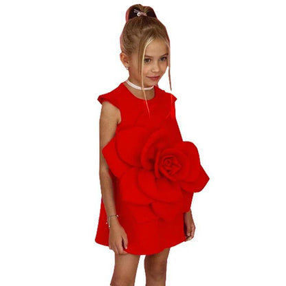 Girls' Three-dimensional Flower Catwalk Show Performance Dress