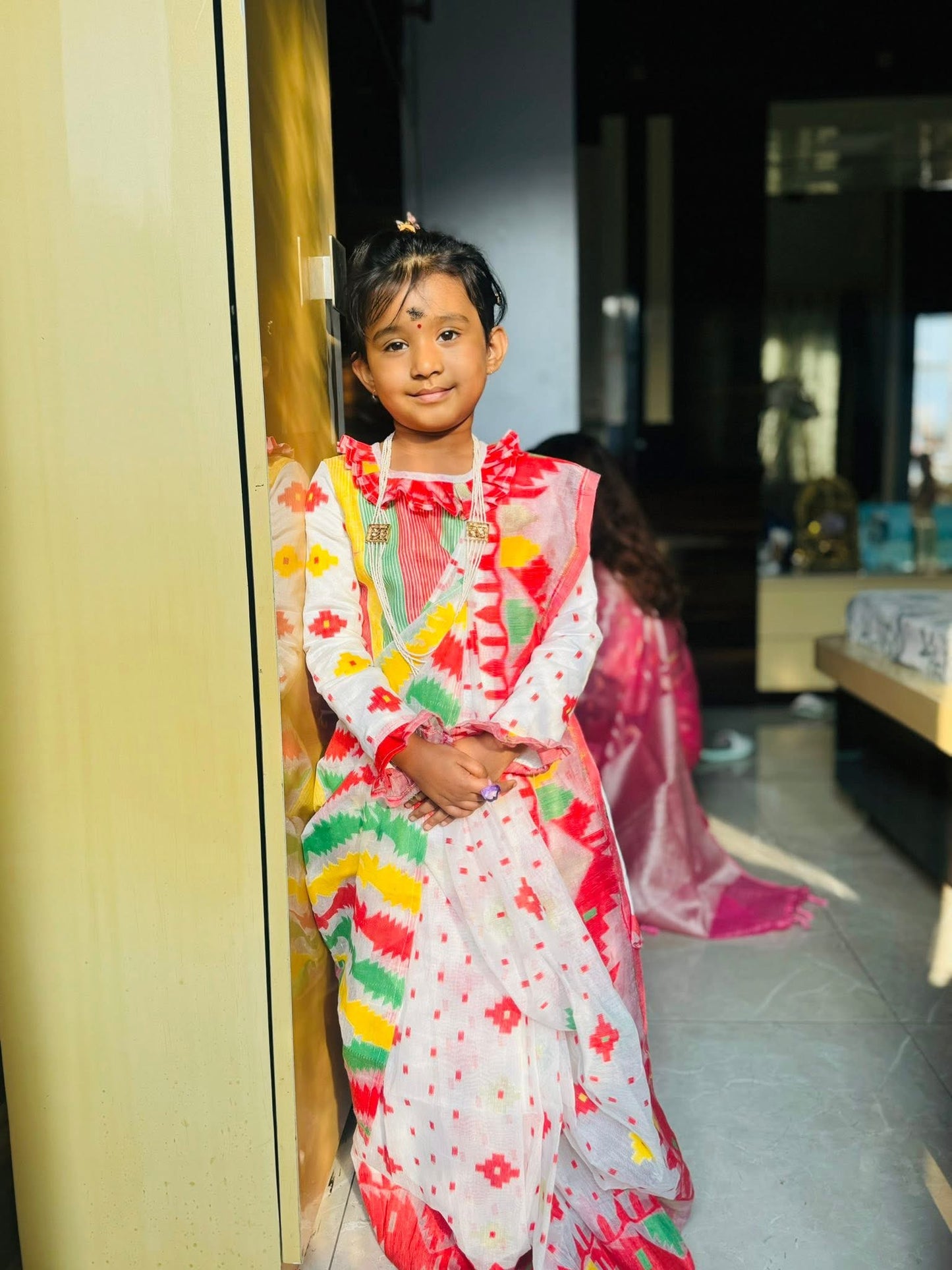 BABY PREMIUM DHAKAI SAREE READY TO WEAR