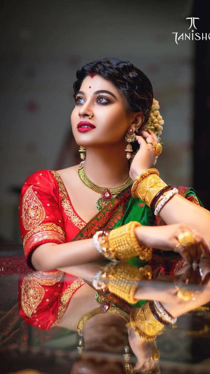 Embroidery Blouse with Aari Kaj