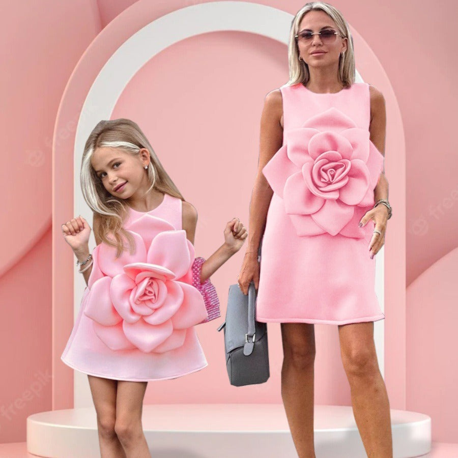 Girls' Three-dimensional Flower Catwalk Show Performance Dress