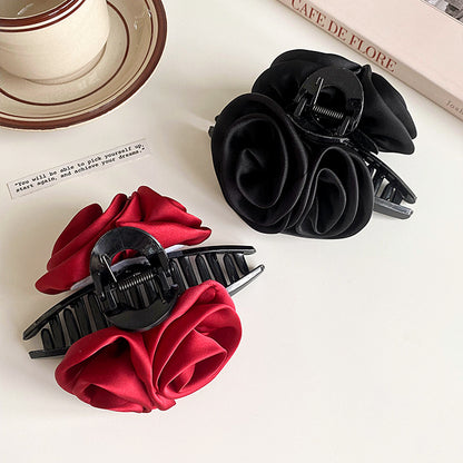 Rose Flower Hair Clip High-grade Satin Temperament