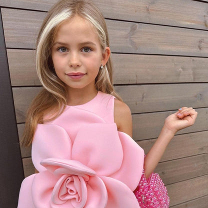 Girls' Three-dimensional Flower Catwalk Show Performance Dress